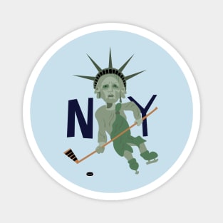 Lady Liberty Hockey Magnet